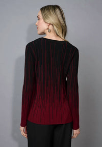 Picadilly - Pattern Textured Long Sleeve Top