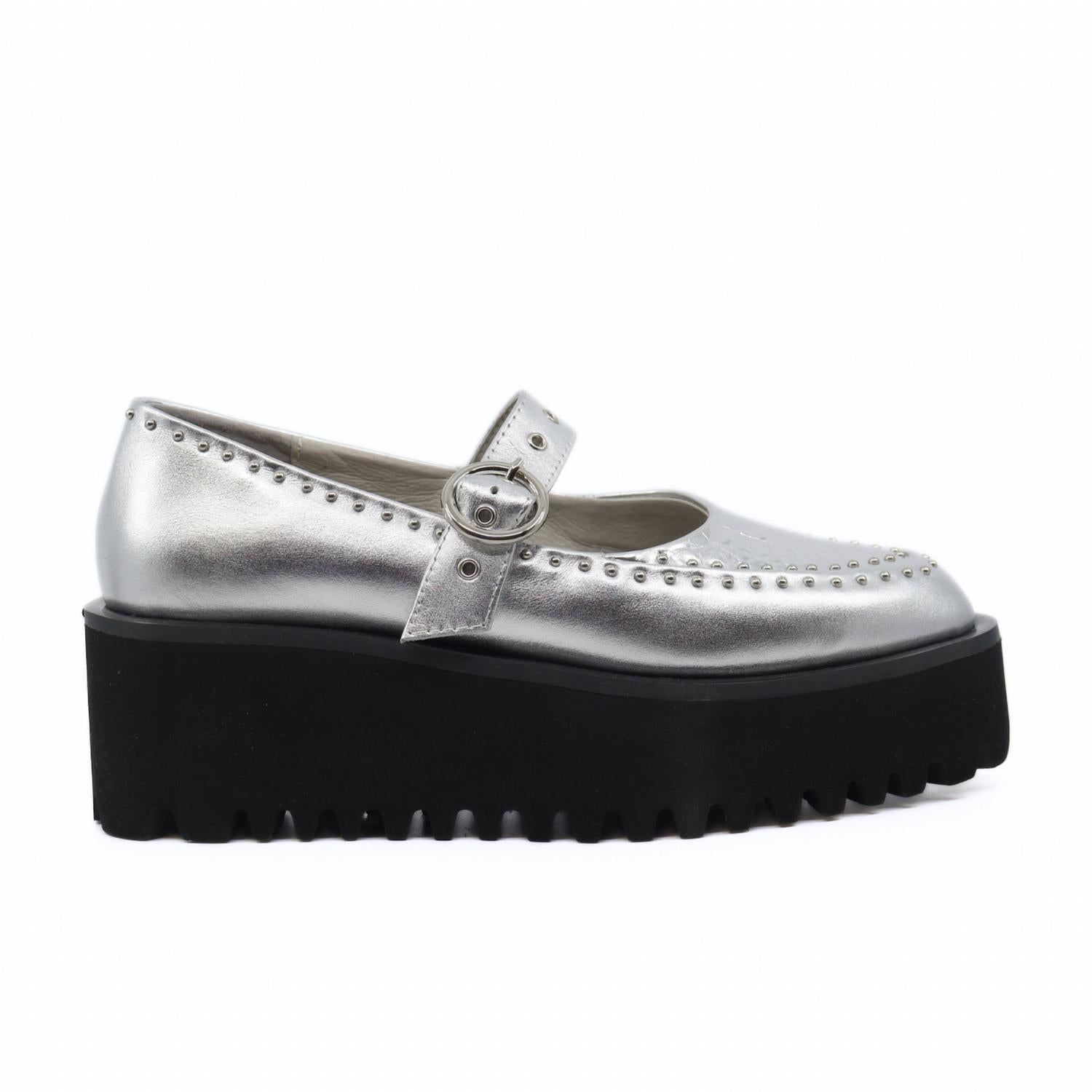 All Black - Women's Pin Stud Mary Jane Shoes