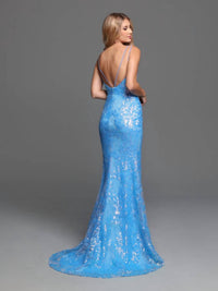 Sparkle Bridal Couture - Patterned Sequin Fit & Flare Prom Dress