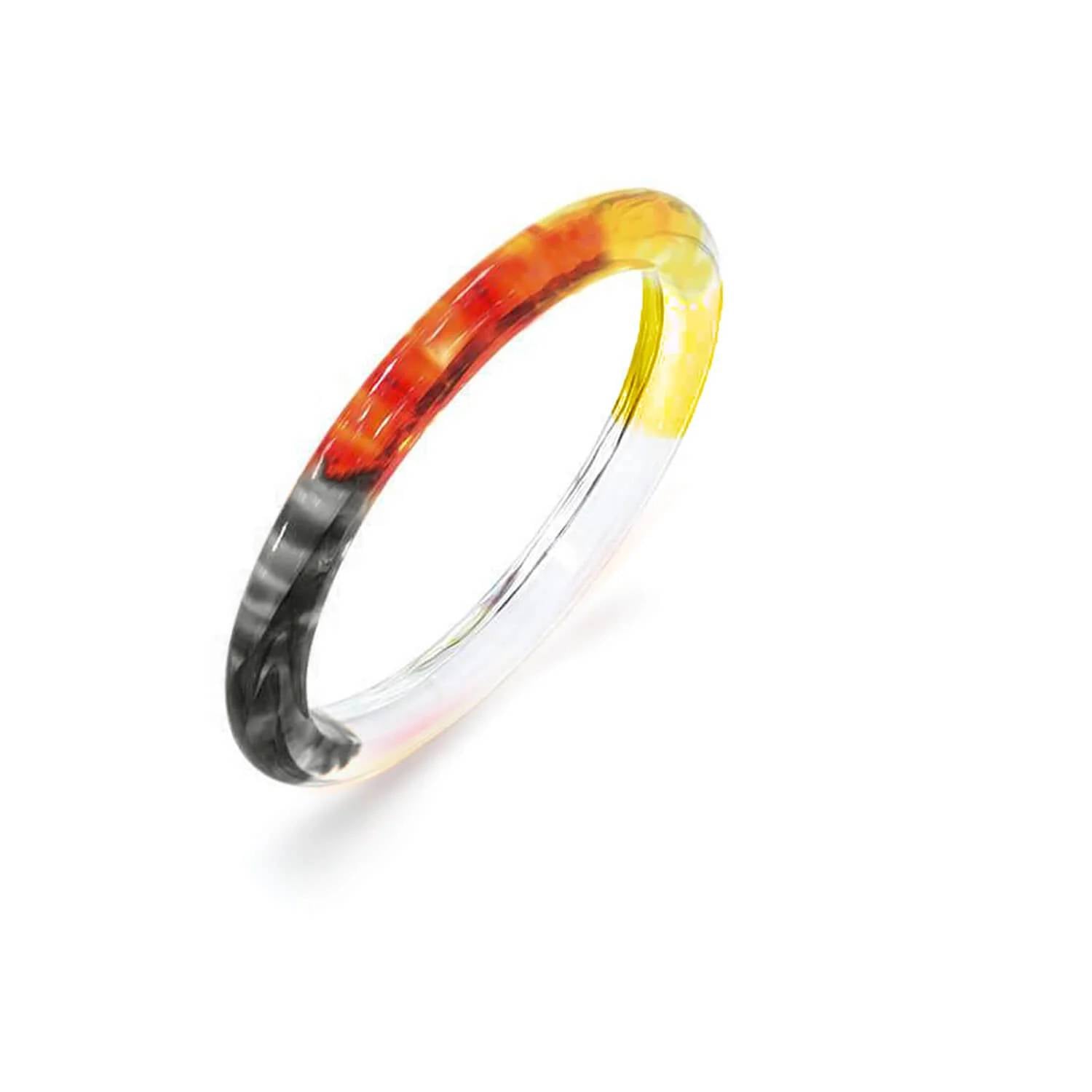 Gold & Honey - Women's Tie Dye Slip On Lucite Bangle