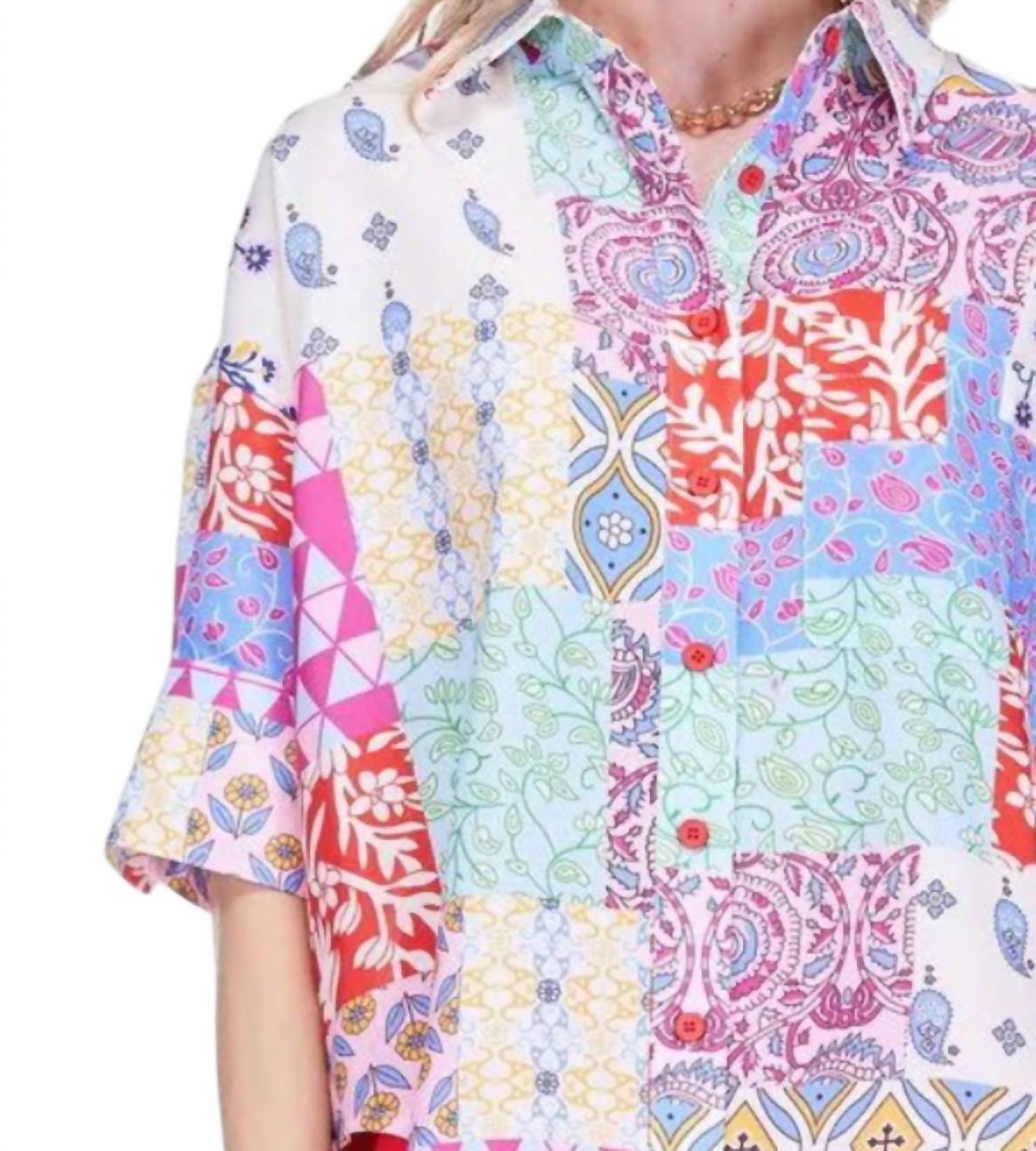 Joy Joy - Button Short Sleeve Shirt