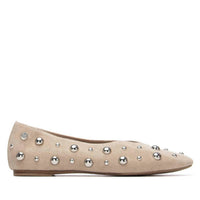 Xti Women's Microfiber Shoes in taupe - women's flats