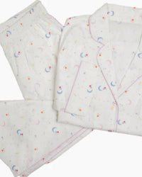 Lenora - Women's Classic Button-front Top Capri Pajamas