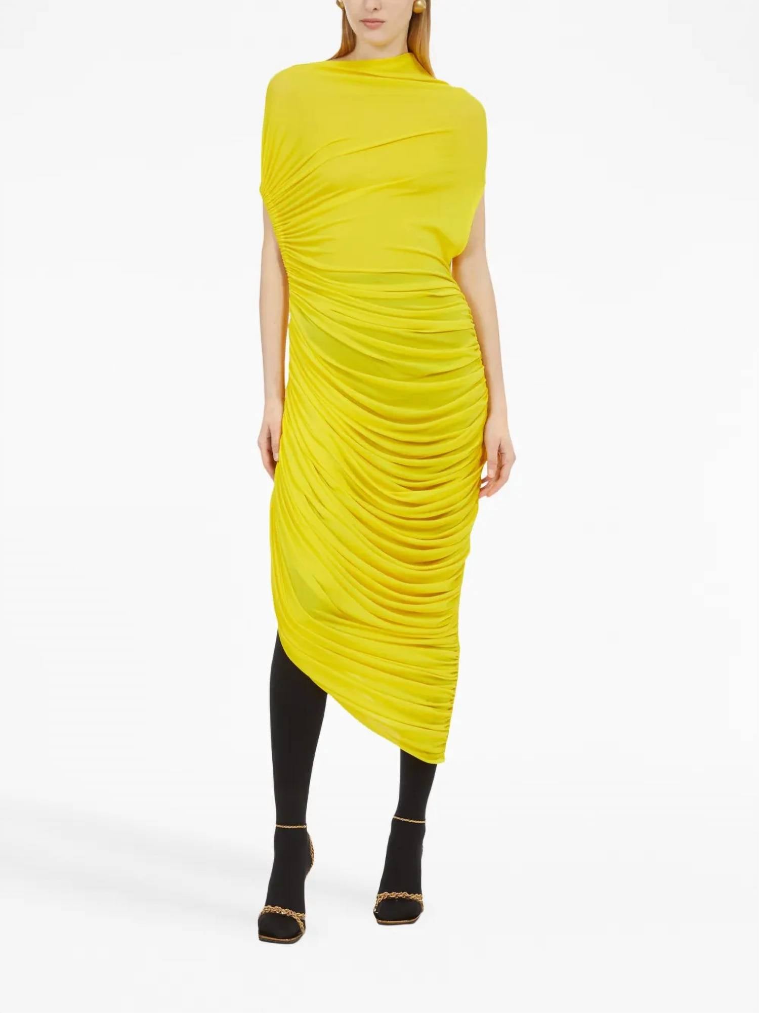 Salvatore Ferragamo - Asymmetric Draped Midi Dress