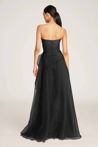 Theia - Teresa Strapless Draped Gown
