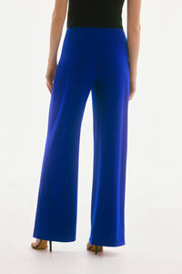 Joseph Ribkoff Signature Wide Leg Pants in blue sapphire - women's pants - detail view