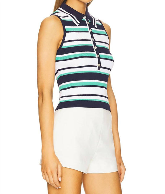 525 America - Vivienne Johnny Collar Stripe Tank