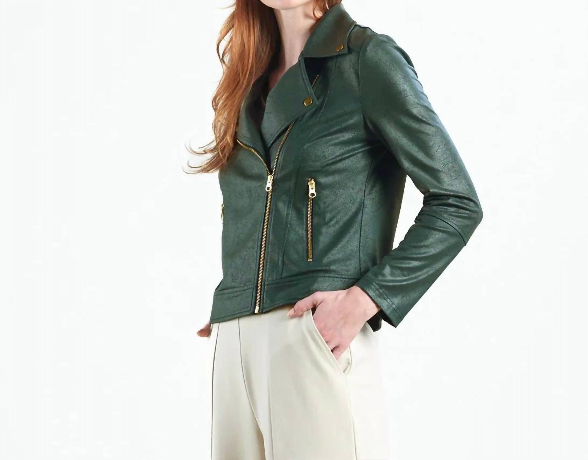 Clara Sunwoo - Liquid Leather Moto Jacket