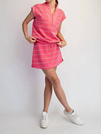 Rae Mode - Modal V-neck Zip Sleeveless Top