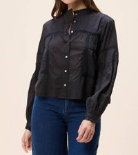 Cleobella Morea Top in black 1 - women's long sleeve top