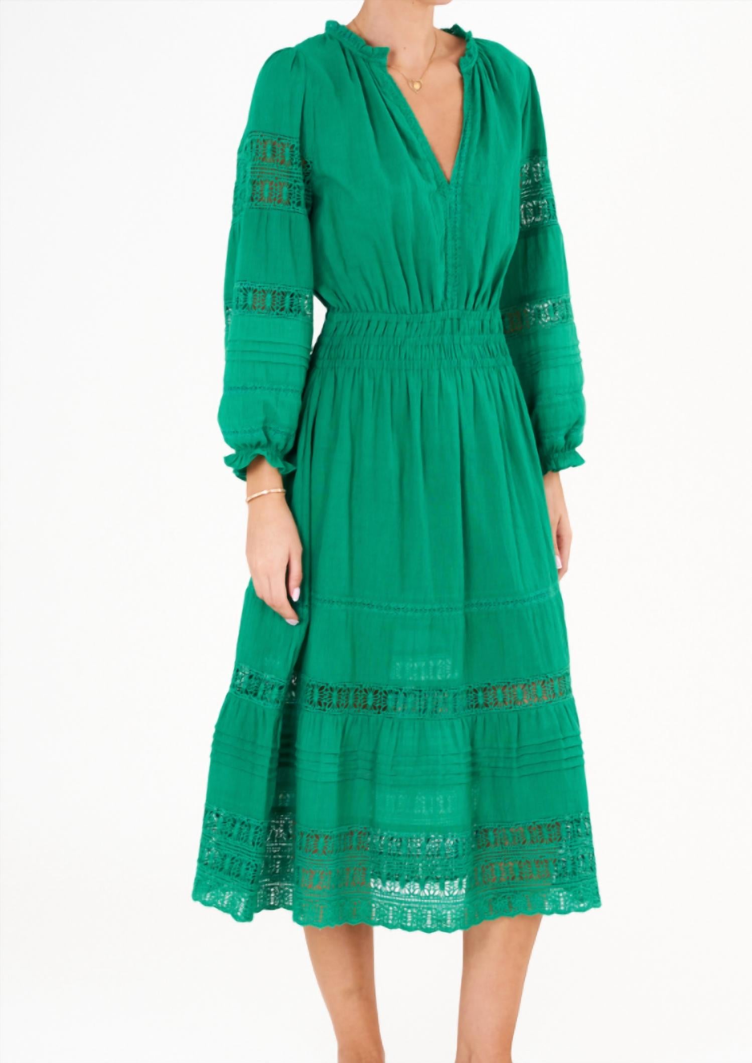 M.A.B.E. - Loretta V-neck Midi Dress