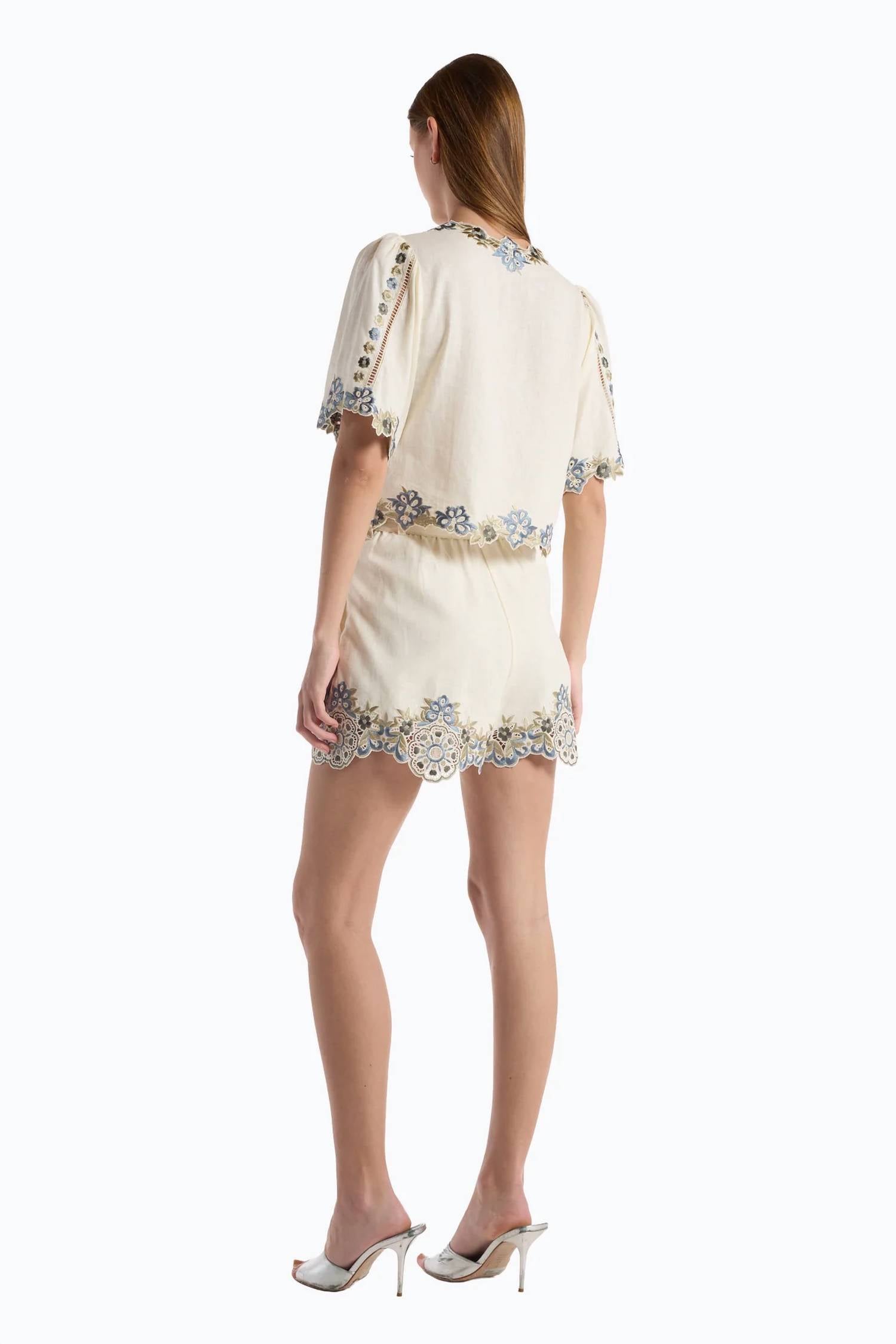 Christy Lynn - Charlize Emboidered Short