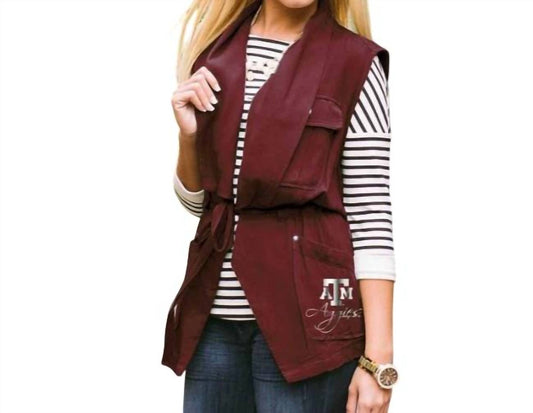 Gameday Couture - Texas A&M University Logo Drawstring Vest