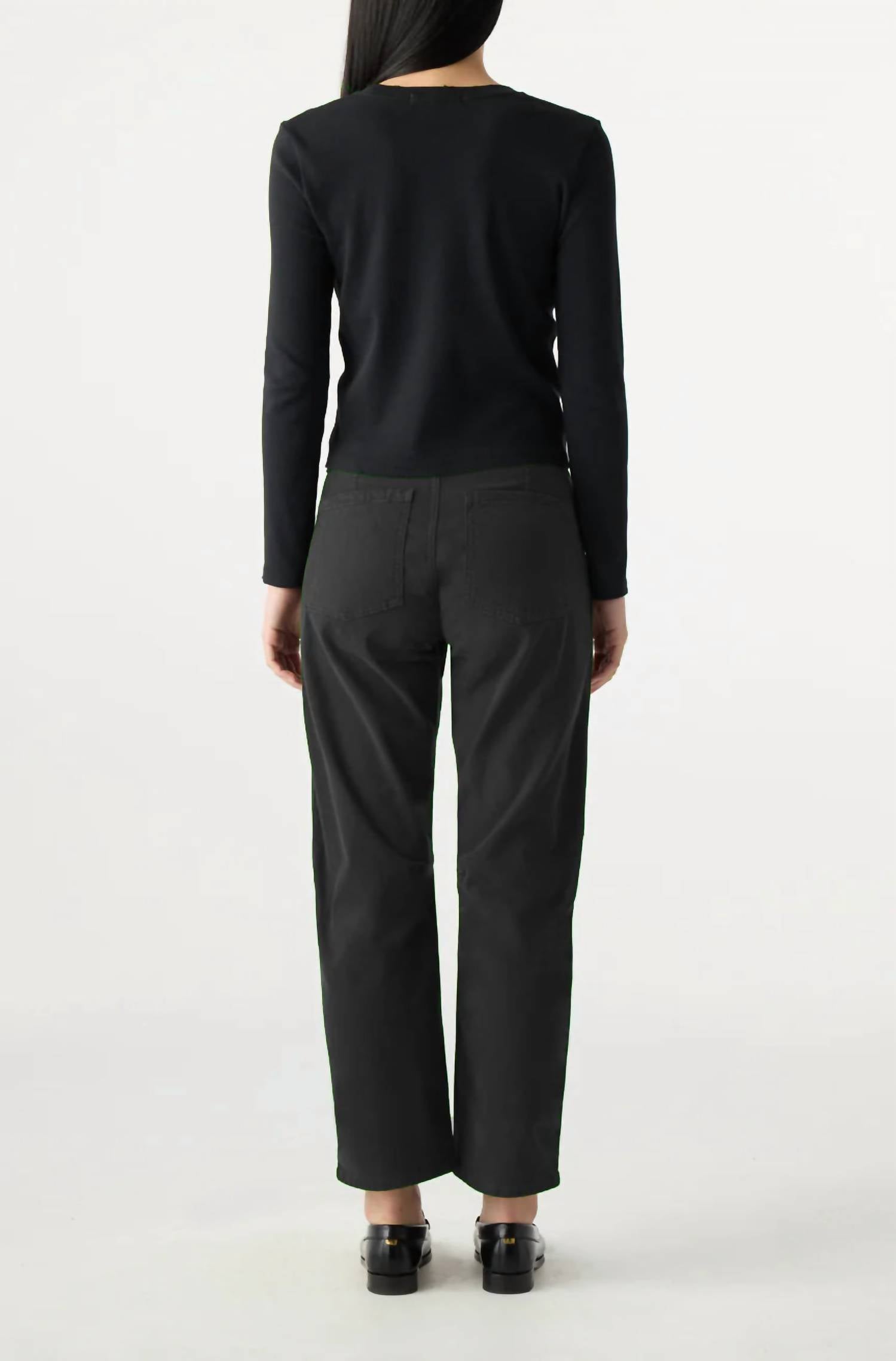 AMO Cate Cropped Jean in washed black - women's jeans - alternate view