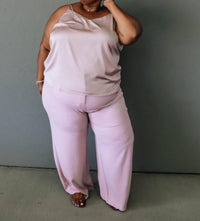 Skies Are Blue - Sora High Rise Wide Leg Pants - Plus