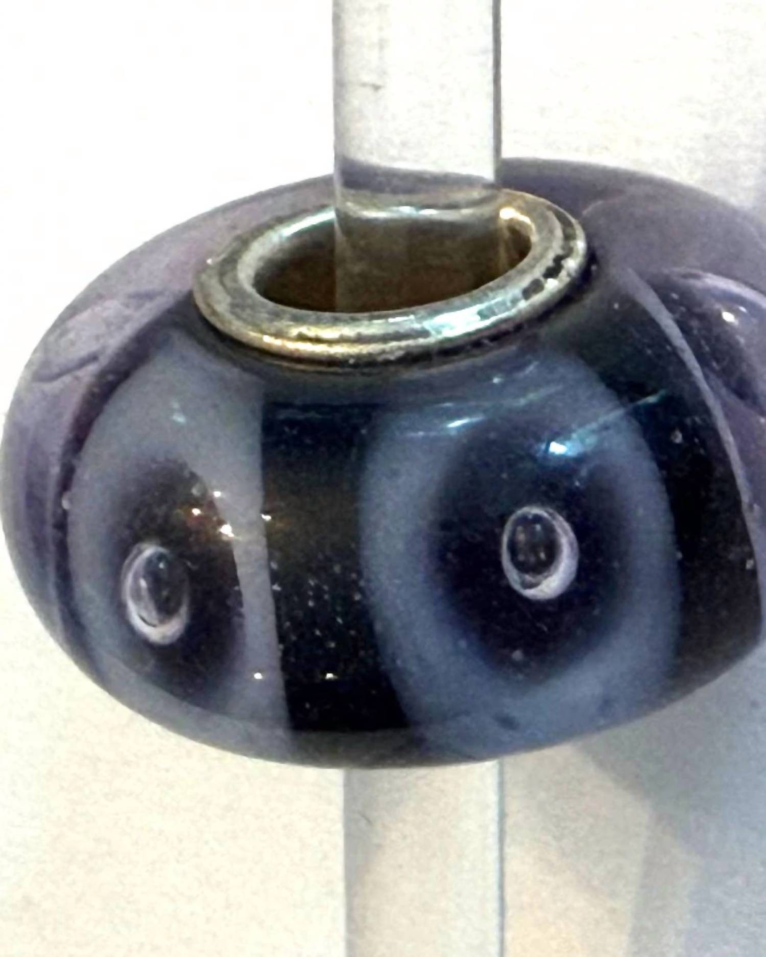 Trollbeads Women's Universal Charm Bead in unique dark purple lilac bubble - women's item - detail view