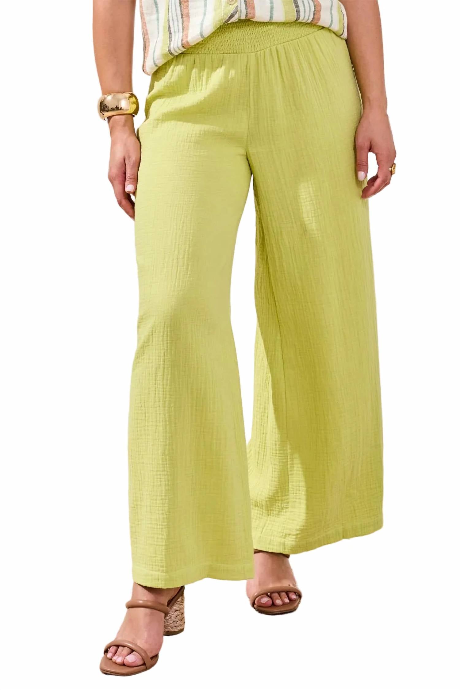 Tribal - Flare Pants With Smocking Waistband