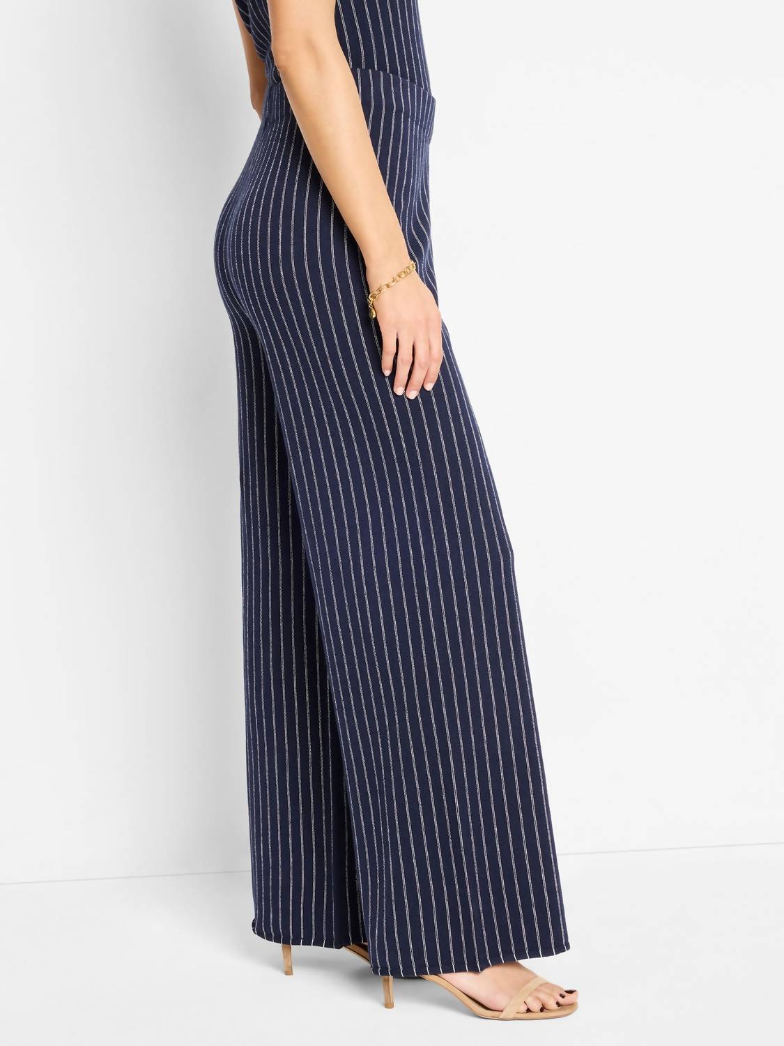 Nic + Zoe - Destination Stripe Wide-leg Knit Pant