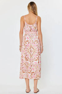 Nyland - Laila Printed Pleated Tiered Midi Dress