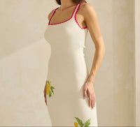 Able - Lemon Embroidered Sweater Dress