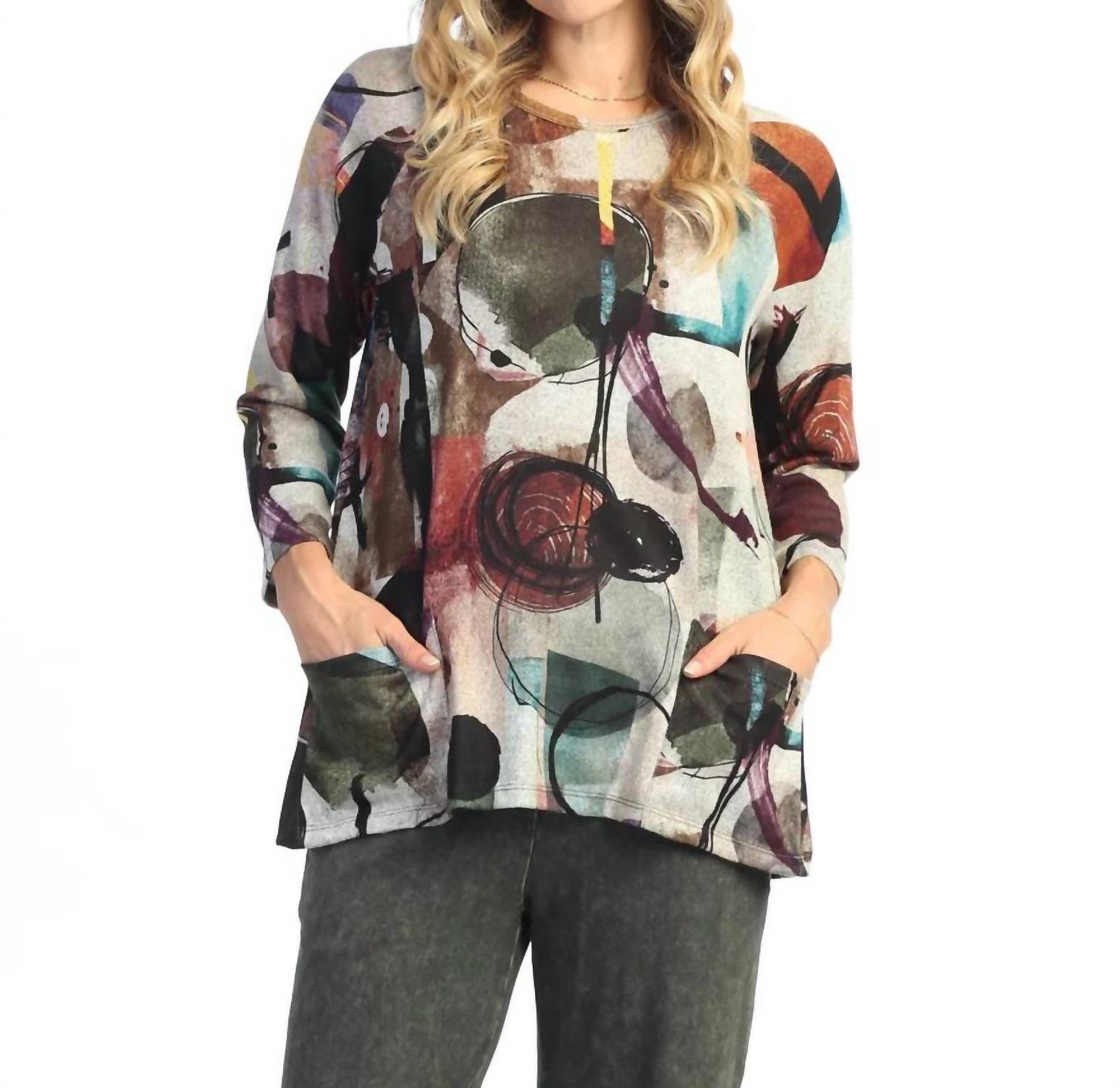 Jess & Jane - Toscana French Brush Patch Pocket Top