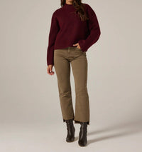 7Diamonds Wren Knitted Sweater in burgundy - women's sweater
