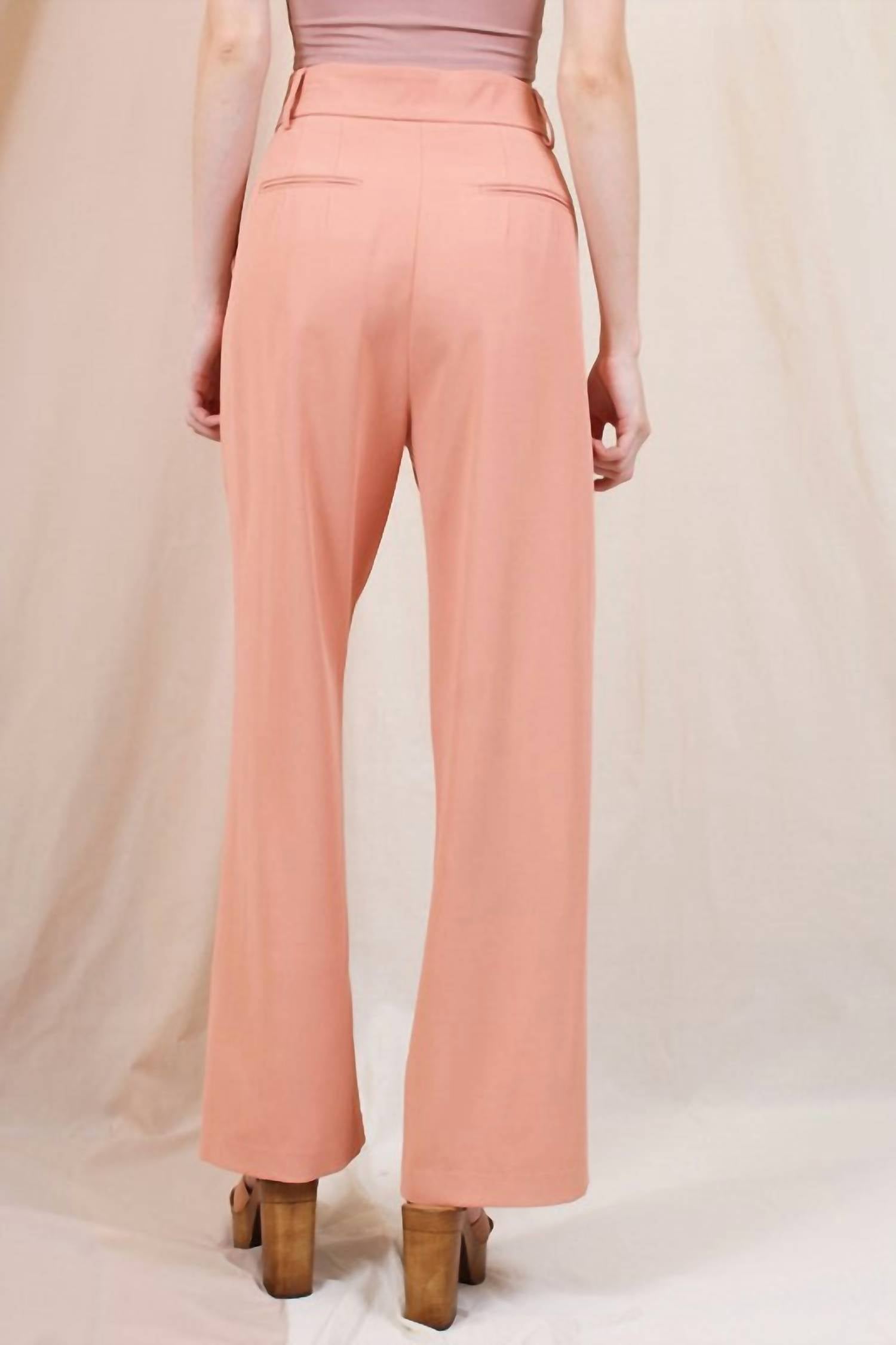 Fore Collection - Tracy Hi Waisted Pleated Crepe Trousers