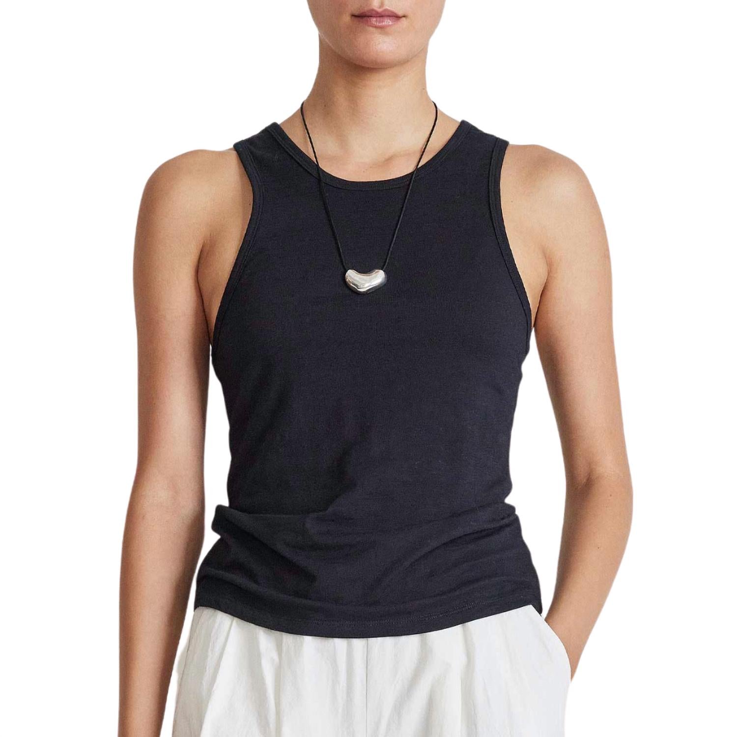 APIECE APART Women's Savina Razor Tank Top in black - women's tank top