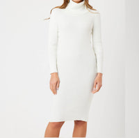 Angel Apparel - Long Sleeve Cowl Neck Dress