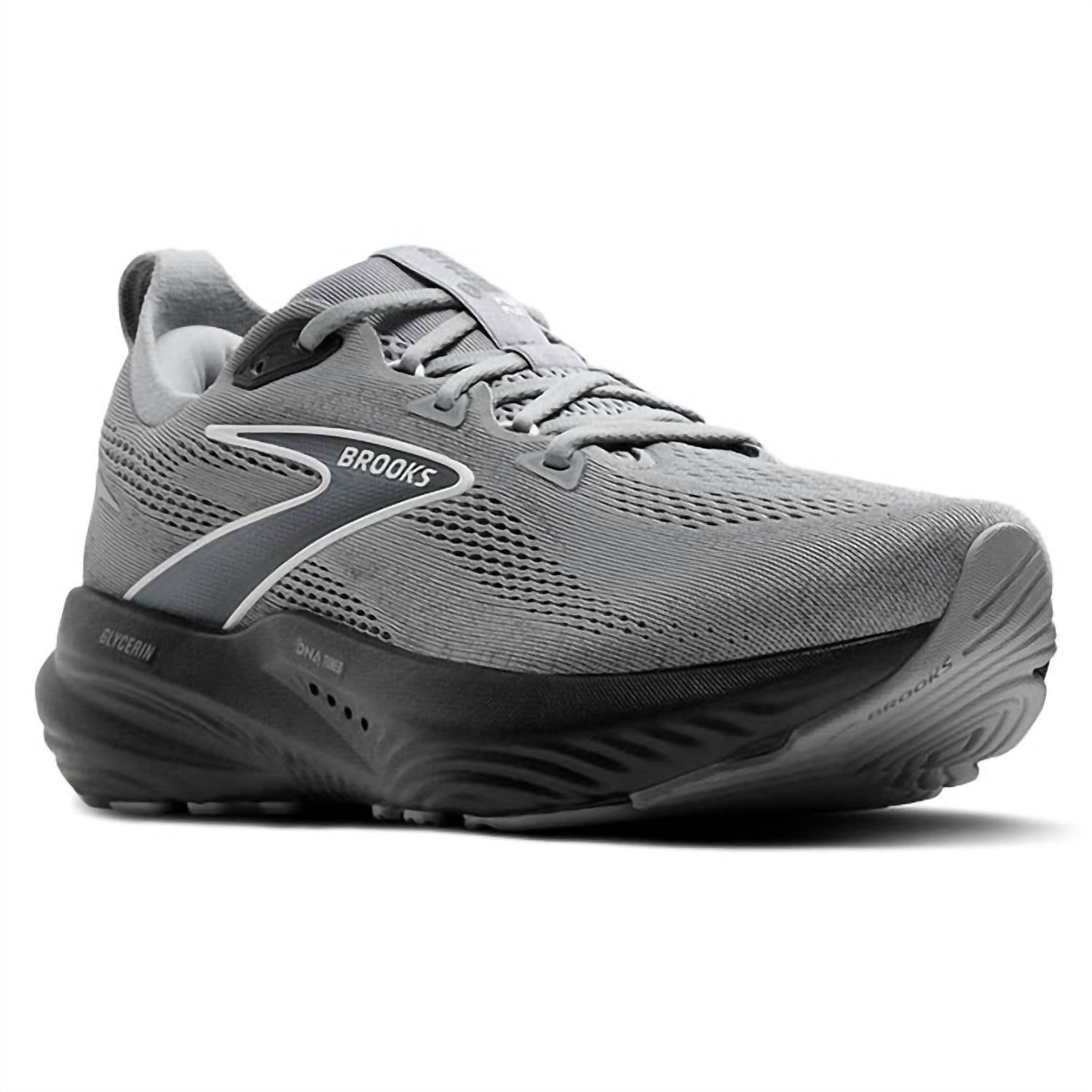 BROOKS Men's Glycerin 22 Shoes in primer gray ebony bluewash 1 - men's sneaker - view 4