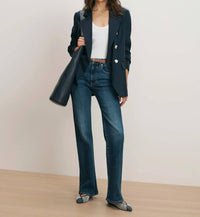 Veronica Beard - Crosbie Mid-rise Slim Wide-leg Jeans