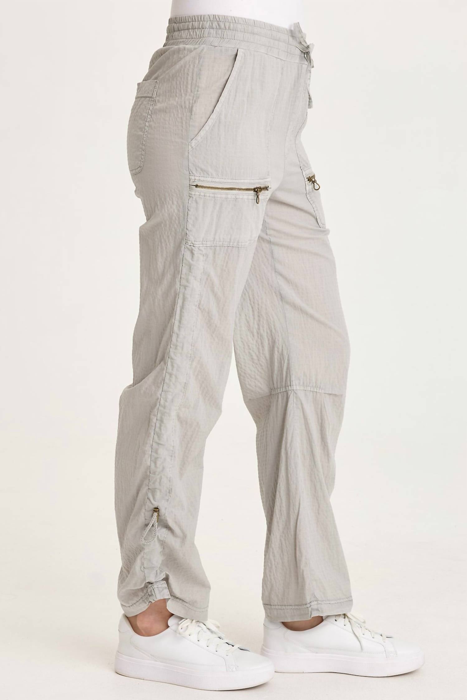 XCVI Trotter Textured Side Cinch Pant in earl grey pigment - women's pants - alternate view