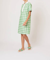 Rosie Assoulin - Mini Rugby Picnic Embroidered Gingham Dress