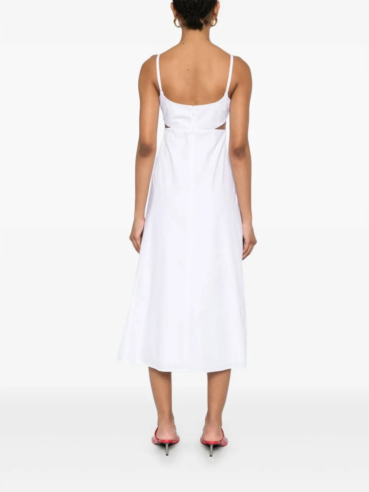 Victoria Beckham - Cut-out Detail Cotton Cami Midi Dress