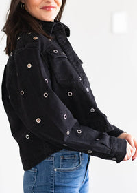 Habitual - Embellished Cropped Swingy Oversized Jacket