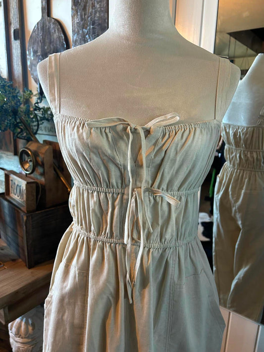 So Me - Ruched Tie-front Jumpsuit