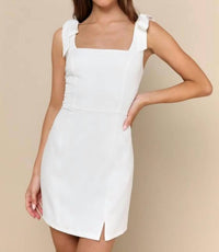 Lulus - Your Sweetie Square Neck Tie-strap Mini Dress