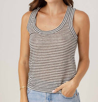 Sundays - Stripe Linen Danny Tank Top