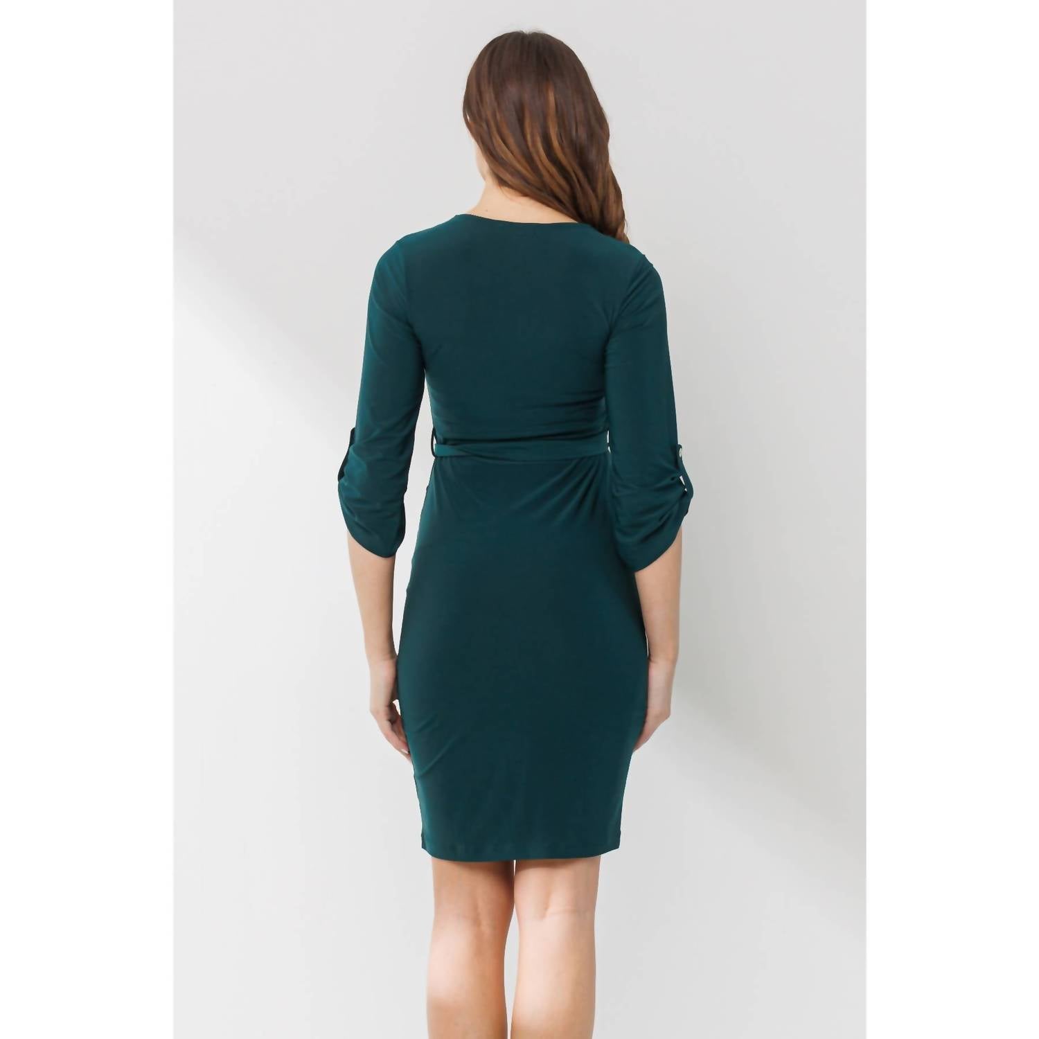 Hello Mia - Women's Maternity Half Zip Nursing Dress