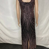 Betsy & Adam - Women’s Sequined & Glitter Mermaid Gown