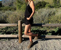 TYSA Eagle Short Romper in black - women's pants - alternate view