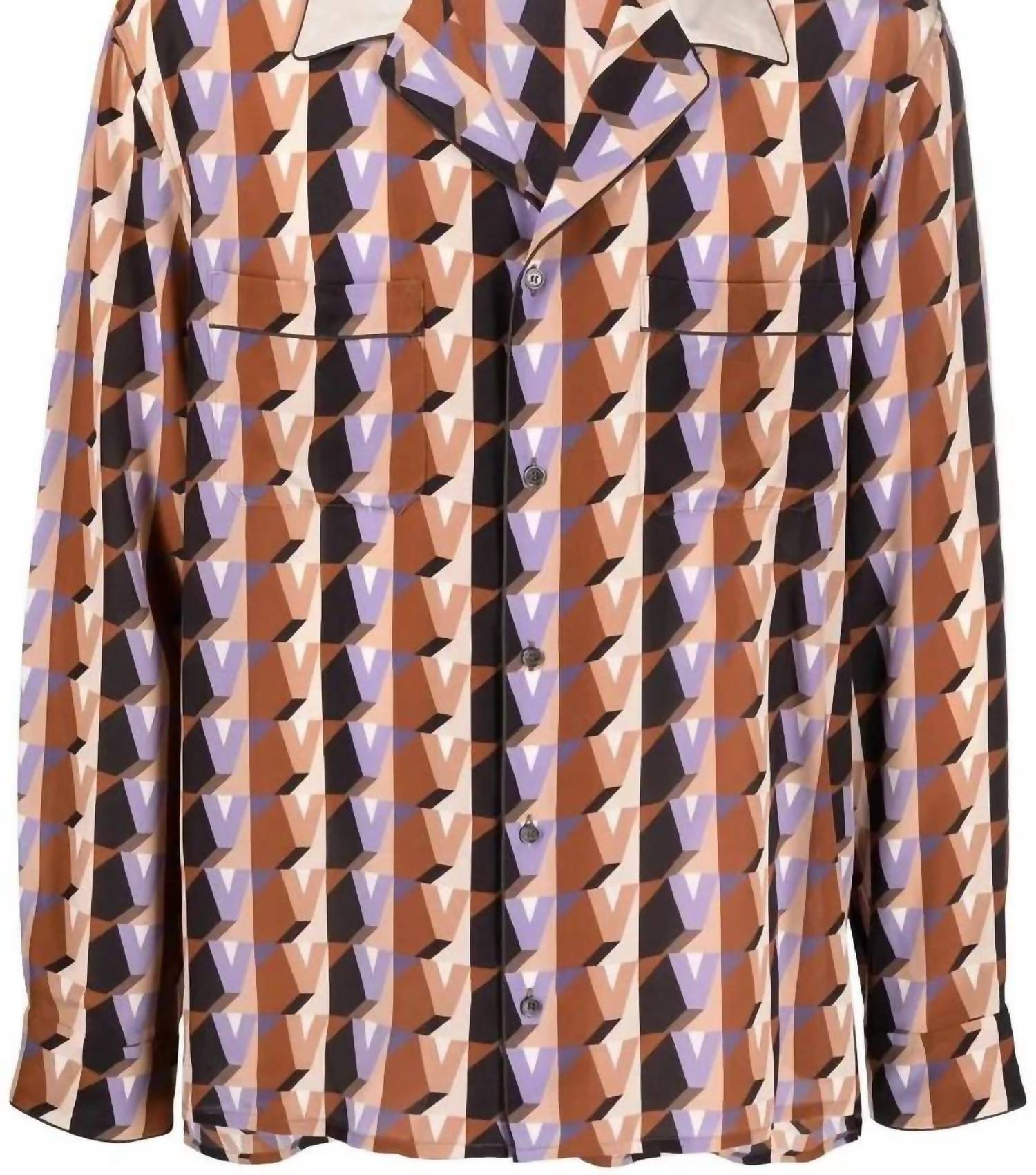 Valentino - Men's Graphic Print Silk Shirt