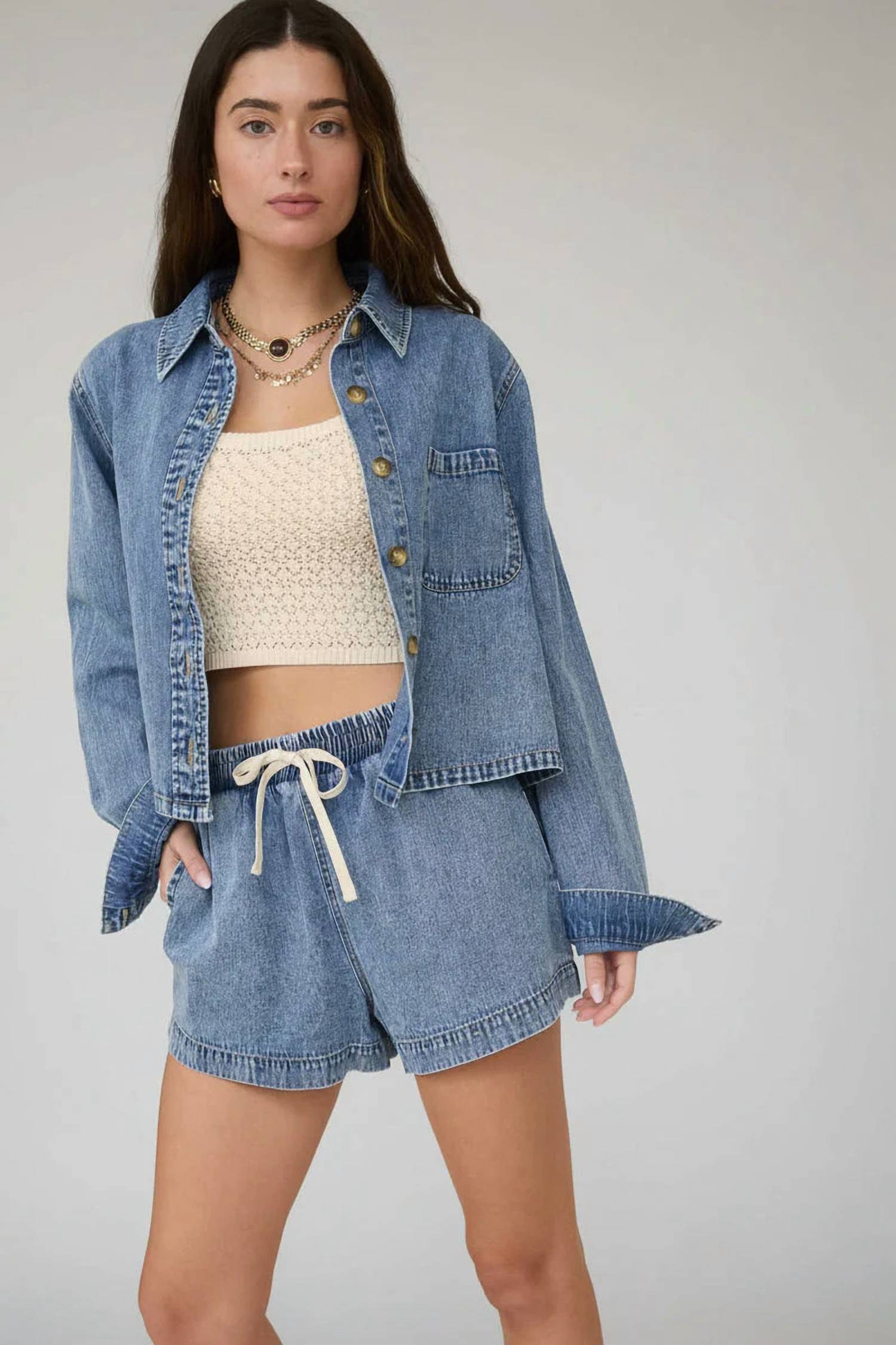 Blu Pepper - Karla Boxy Shirt Jacket