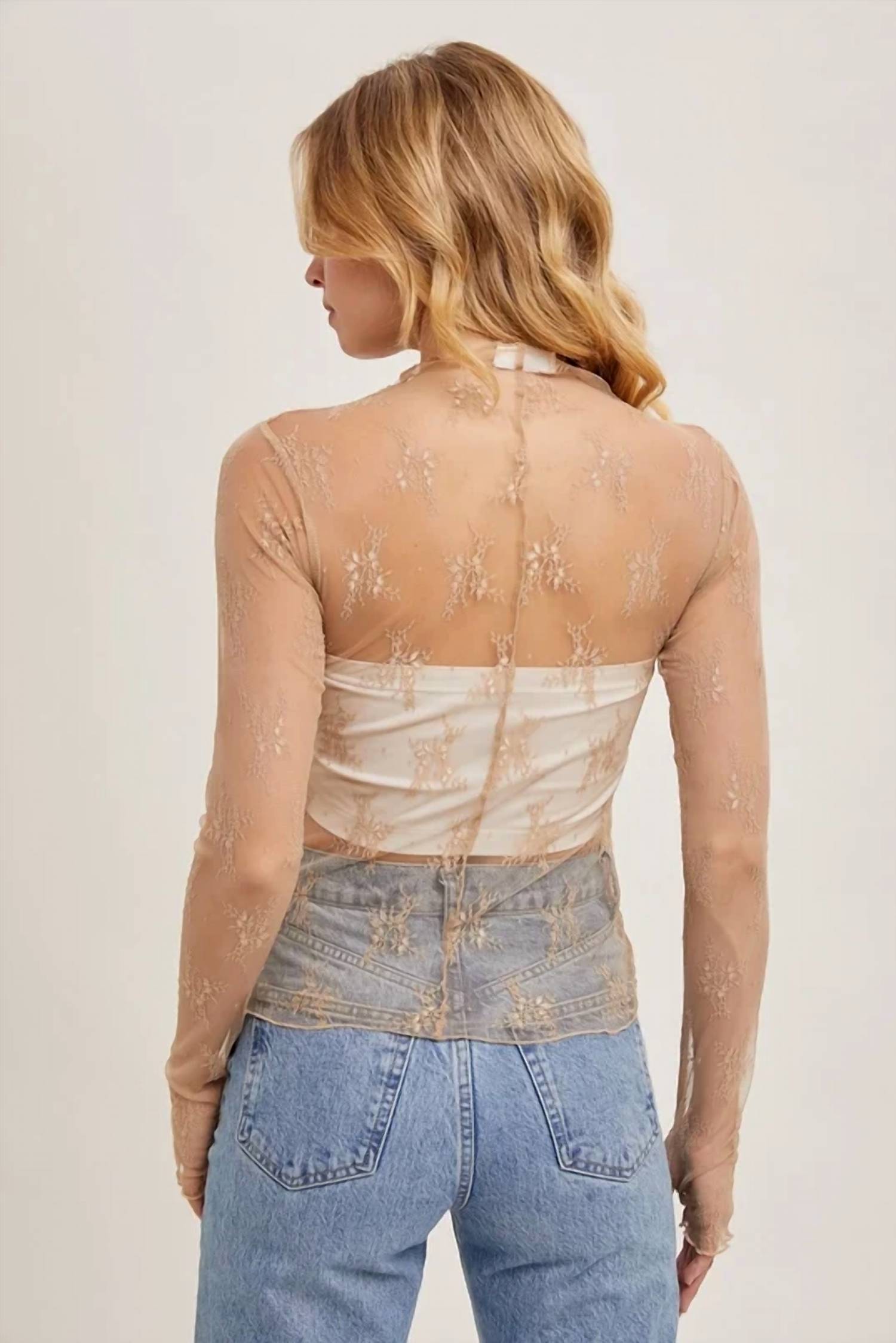 Bluivy - Lace Mesh Layering Top