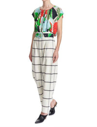 Corey Lynn Calter - Antonella Check-print High Rise Pant