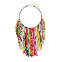 World Finds - Kantha Fringe Collar Necklace