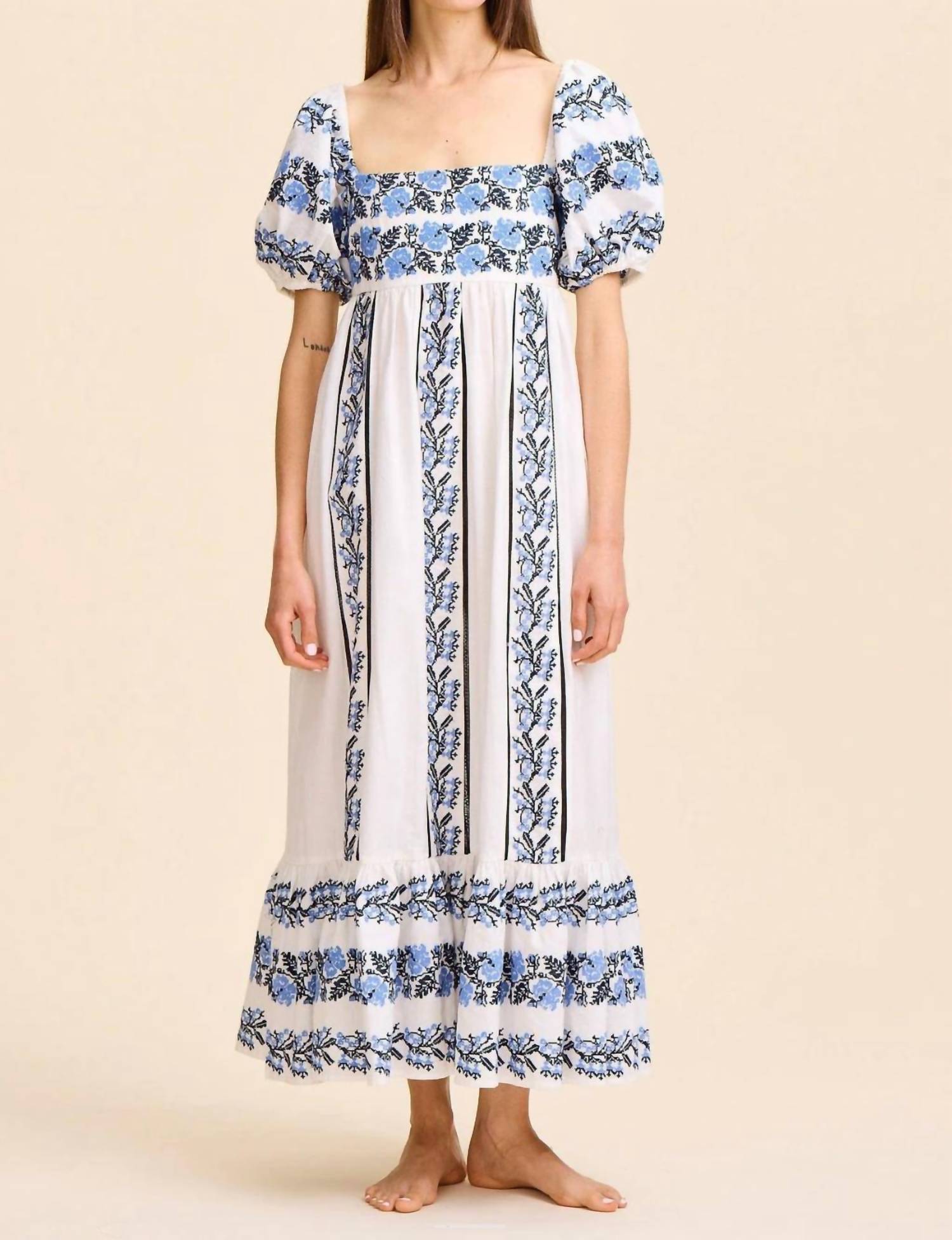 MILLE Kaiya Midi Dress in santorini - women's dress