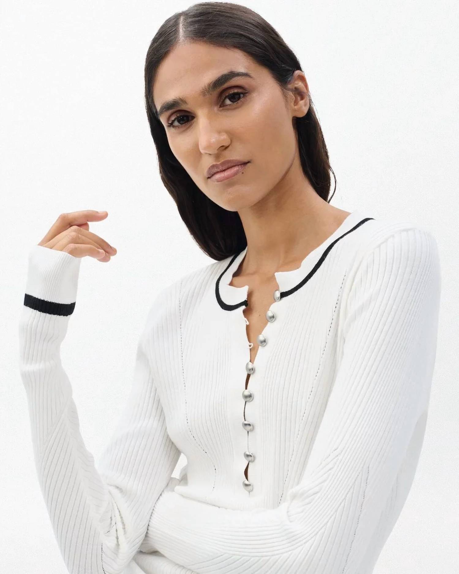 Rag & Bone - Kassy Ribbed Henley Top