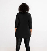 Sympli - Jewel Neck Smocked Sleeve Top