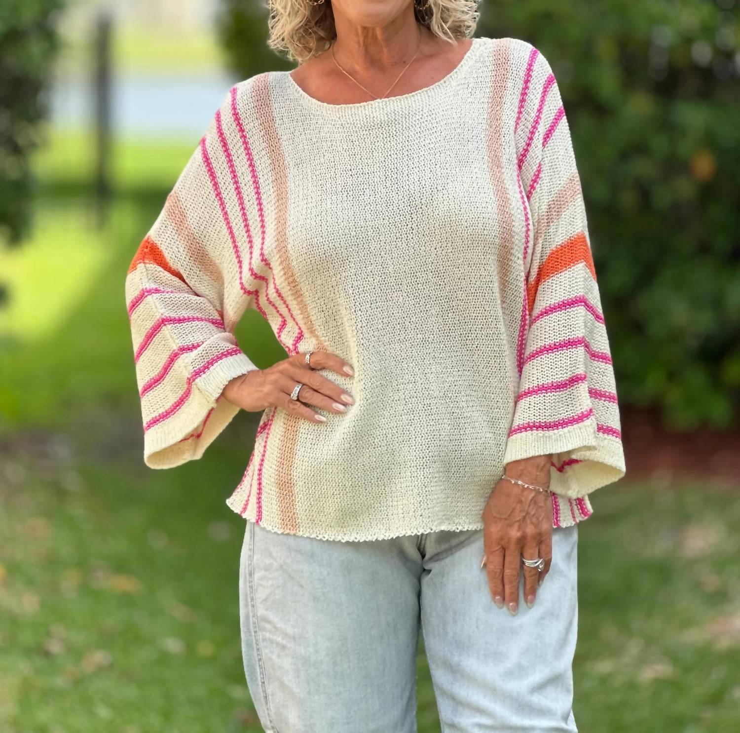 Coco + Carmen - Gretchen Relaxed Quarter Sleeve Sweater